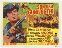 4f269 SON OF A GUNFIGHTER title movie lobby card '66 Russ Tamblyn, Kieron Moore, cool western art!