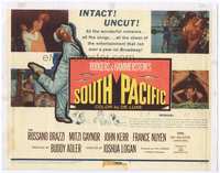 4f272 SOUTH PACIFIC title card '59 Rossano Brazzi, Mitzi Gaynor, Rodgers & Hammerstein musical!