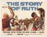 4f279 STORY OF RUTH title movie lobby card '60 Stuart Whitman, Tom Tryon, cool Biblical artwork!