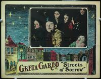 4f920 STREETS OF SORROW lobby card 1927 G.W. Pabst's Joyless Street, young Greta Garbo shown!