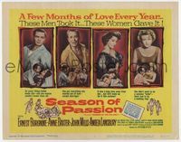 4f285 SUMMER OF THE 17th DOLL TC '60 Ernest Borgnine, Baxter, Mills, Lansbury, Season of Passion!