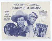 4f286 SUNSET IN EL DORADO TC R54 wonderful close up of Roy Rogers & sexy Dale Evans + Gabby Hayes!