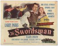 4f295 SWORDSMAN TC '47 swashbuckler Larry Parks romances Ellen Drew, directed by Joseph H. Lewis!