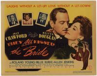 4f308 THEY ALL KISSED THE BRIDE TC '42 Joan Crawford & Melvyn Douglas deliver laughs w/o a let-up!