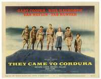4f309 THEY CAME TO CORDURA title lobby card '59 Gary Cooper, Rita Hayworth, Tab Hunter, Van Heflin