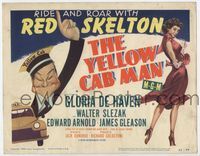 4f359 YELLOW CAB MAN title card '50 art of Red Skelton by Al Hirschfeld, plus sexy Gloria DeHaven!