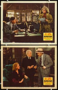 4g057 BARRICADE 2 movie lobby cards '39 Gregory Ratoff directed, Alice Faye & Warner Baxter!