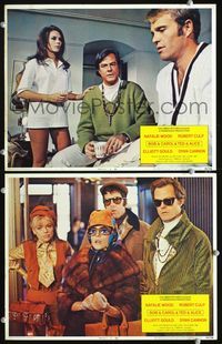 4g087 BOB & CAROL & TED & ALICE 2 LCs '69 Robert Culp in green sweaters w/pretty Natalie Wood!