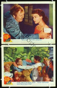 4g094 BRIBE 2 movie lobby cards '49 Ava Gardner, Charles Laughton!