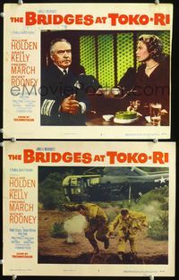 4g096 BRIDGES AT TOKO-RI 2 LCs '54 Grace Kelly, William Holden, Korean War, by James Michener!