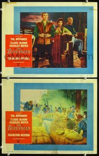 4g105 BUCCANEER 2 movie lobby cards '58 Yul Brynner, Claire Bloom, directed by Anthony Quinn!