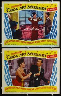 4g112 CALL ME MADAM 2 movie lobby cards '53 Ethel Merman, Donald O'Connor