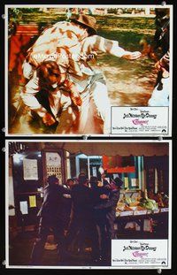 4g130 CHINATOWN 2 lobby cards '74 Roman Polanski directed, action images of Jack Nicholson fighting!