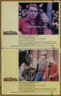 4g138 COAL MINER'S DAUGHTER 2 movie lobby cards '80 Sissy Spacek as Loretta Lynn, Tommy Lee Jones!
