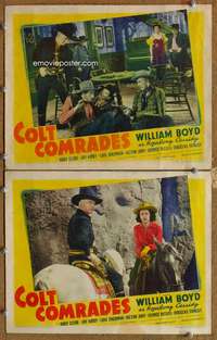 4g140 COLT COMRADES 2 LCs '43 William Boyd as Hopalong Cassidy w/young bad guy Robert Mitchum!