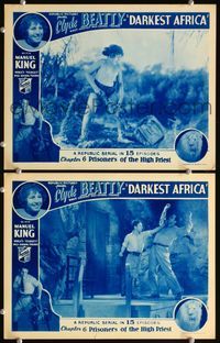4g171 DARKEST AFRICA 2 ch 6 LCs '36 Clyde Beatty serial, Manuel King, Prisoners of the High Priest!