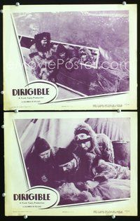 4g186 DIRIGIBLE 2 movie lobby cards R49 Frank Capra, Jack Holt in zeppelin disaster!