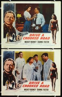 4g200 DRIVE A CROOKED ROAD 2 LCs '54 Mickey Rooney needed no-good Dianne Foster & she needed money!