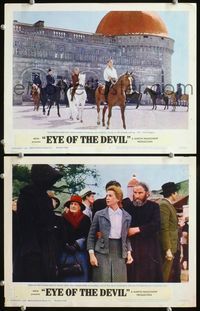 4g217 EYE OF THE DEVIL 2 movie lobby cards '67 Deborah Kerr, David Niven, mind-chilling terror!