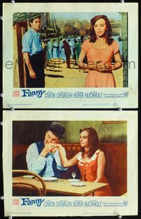 4g220 FANNY 2 movie lobby cards '61 pretty Leslie Caron, Maurice Chevalier!