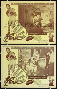4g232 FIGHT NEVER ENDS 2 movie lobby cards '49 