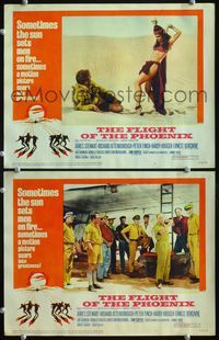4g246 FLIGHT OF THE PHOENIX 2 LCs '66 Robert Aldrich directed, James Stewart w/sexy bellydancer!