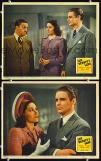 4g256 FOR BEAUTY'S SAKE 2 movie lobby cards '41 Marjorie Weaver, Ned Sparks, Ted North!