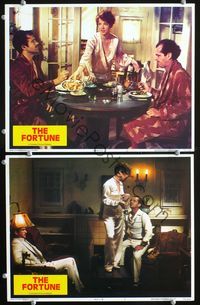 4g260 FORTUNE 2 lobby cards '75 cool images of Jack Nicholson, Warren Beatty, Stockard Channing!