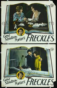 4g262 FRECKLES 2 movie lobby cards '28 Johnny Fox, written by Gene Stratton-Porter!
