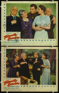 4g265 FRIENDLY ENEMIES 2 movie lobby cards '42 Charles Winniger & Charlie Ruggles, WWI!