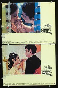 4g286 GOODBYE COLUMBUS 2 movie lobby cards '69 romantic close-ups of Ali MacGraw & Richard Benjamin!
