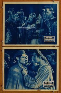 4g288 GREAT COMMANDMENT 2 movie lobby cards R41 biblical epic, director Irving Pichel's first!