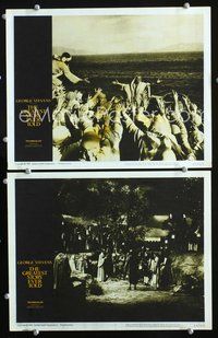4g292 GREATEST STORY EVER TOLD 2 movie lobby cards '65 George Stevens, Max von Sydow!