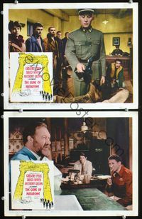 4g297 GUNS OF NAVARONE 2 movie lobby cards '61 Gregory Peck, David Niven & Anthony Quinn!