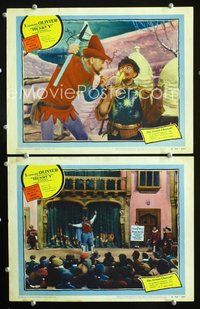 4g312 HENRY V 2 movie lobby cards R54 cool image of Laurence Olivier, Shakespeare!