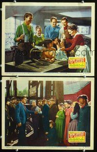4g338 HOW GREEN WAS MY VALLEY 2 movie lobby cards R46 John Ford directed, Walter Pidgeon!