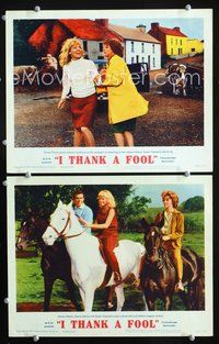 4g353 I THANK A FOOL 2 movie lobby cards '62 Susan Hayward, Diane Cilento, Kieron Moore!