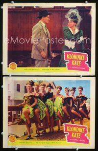 4g406 KLONDIKE KATE 2 movie lobby cards '43 sexy Ann Savage, the real gold-diggers of the Yukon!