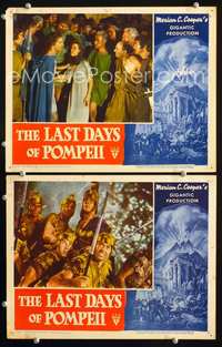 4g423 LAST DAYS OF POMPEII 2 LCs R46 Ernest Schoedsack directed, cool image of Roman soldiers!