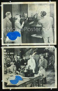 4g446 LOST PLANET AIRMEN 2 movie lobby cards '51 King of the Rocket Men, cool early sci-fi images!