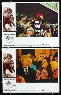 4g450 LOVE STORY 2 movie lobby cards '70 Ali MacGraw cheers at sporting event!