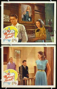 4g464 MADONNA'S SECRET 2 movie lobby cards '46 pretty Gail Patrick, Francis Lederer!