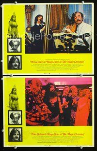 4g466 MAGIC CHRISTIAN 2 movie lobby cards '70 Peter Sellers & Ringo Starr play music together!