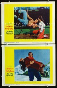 4g468 MAIN ATTRACTION 2 movie lobby cards '62 romantic images of Pat Boone & Nancy Kwan!