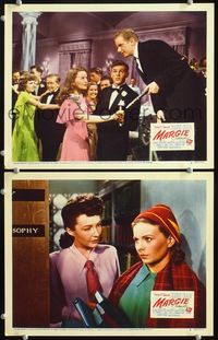 4g480 MARGIE 2 movie lobby cards '46 sexy student Jeanne Crain, Henry King directed!