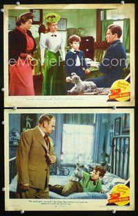 4g503 MIGHTY McGURK 2 movie lobby cards '46 pretty Dorothy Patrick, boxing Wallace Beery as Slag!