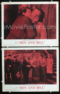 4g505 MIN & BILL 2 movie lobby cards R62 Wallace Beery getting unwanted affection!