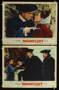 4g513 MOONFLEET 2 movie lobby cards '55 Fritz Lang, Stewart Granger, Viveca Lindfors!