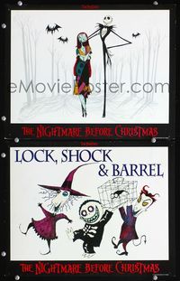 4g548 NIGHTMARE BEFORE CHRISTMAS 2 LCs '93 Tim Burton, Disney, cool concept art of characters!