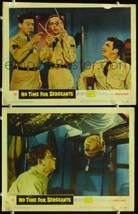 4g552 NO TIME FOR SERGEANTS 2 LCs '58 image of Andy Griffith w/wacky Don Knotts, Myron McCormick!
